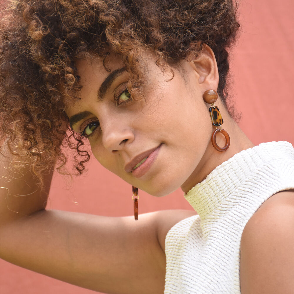 Culturesse Leticia Geometry Drop Earrings
