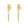 Culturesse Beau Gold Filled Dainty Bulldog Earrings