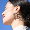 Culturesse Skyla Golden Butterfly Earrings