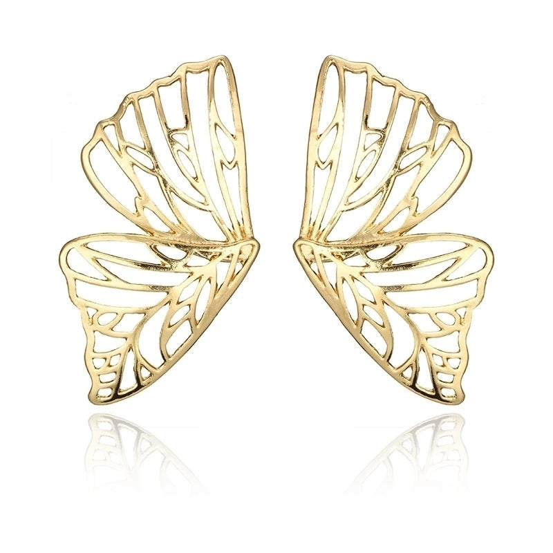 Culturesse Skyla Golden Butterfly Earrings