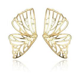 Culturesse Skyla Golden Butterfly Earrings