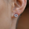 Culturesse Cancer Artisan Zirconia Pave Stud Earrings (Silver)