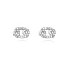 Culturesse Cancer Artisan Zirconia Pave Stud Earrings (Silver)