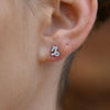 Culturesse Capricorn Artisan Zirconia Pave Stud Earrings (Silver)
