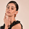 Culturesse Carmine Carnelian Quartz Pearl Drop Earrings