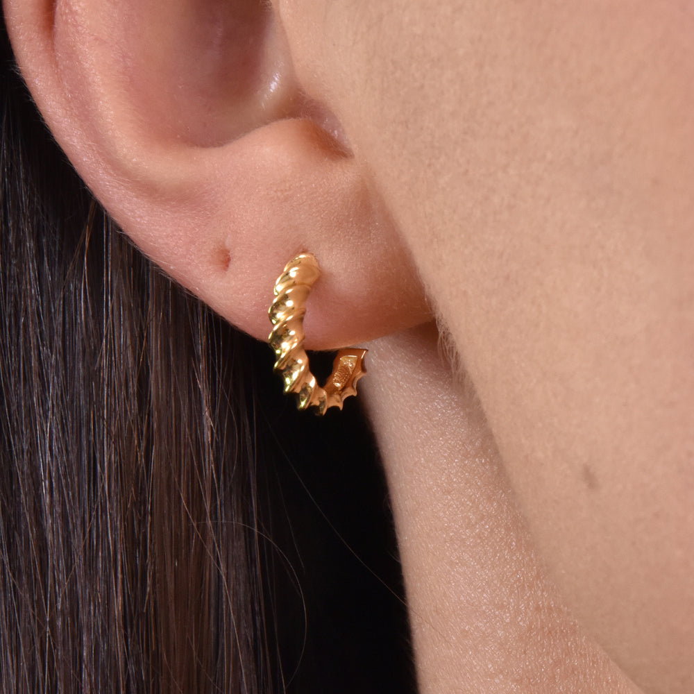 Culturesse Aster Gold Filled Dainty Twist Earrings