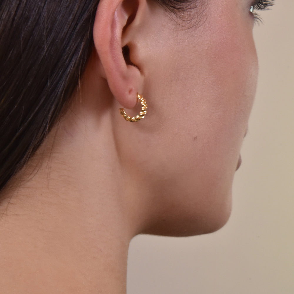 Culturesse Aster Gold Filled Dainty Twist Earrings