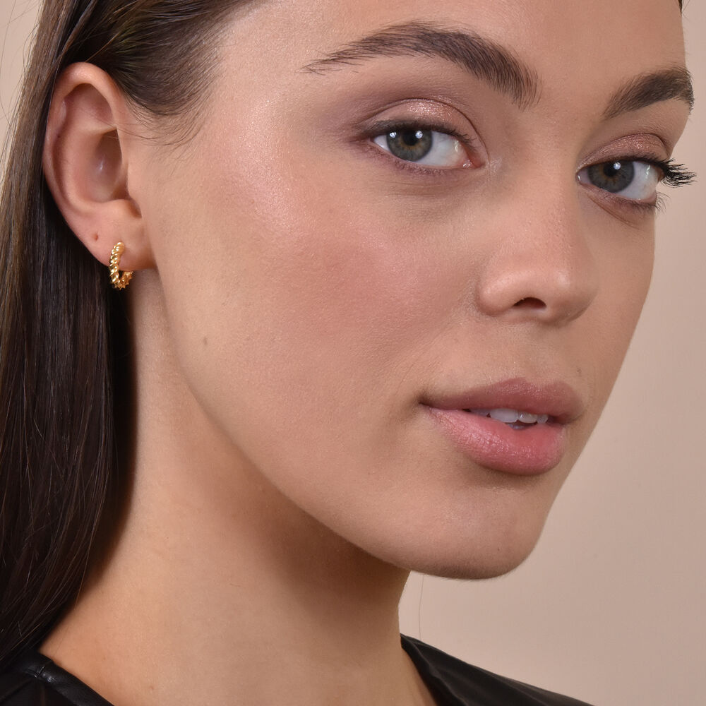 Culturesse Aster Gold Filled Dainty Twist Earrings
