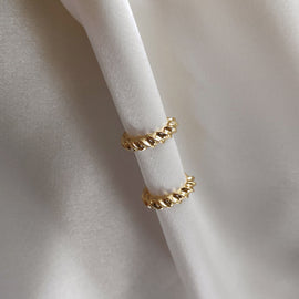 Culturesse Aster Gold Filled Dainty Twist Earrings