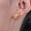 Culturesse Cassidy Artisan Dainty Serpent Earrings - Gold Filled