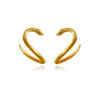 Culturesse Cassidy Artisan Dainty Serpent Earrings - Gold Filled