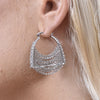 Culturesse Mavis Silver Chain Bag Earrings