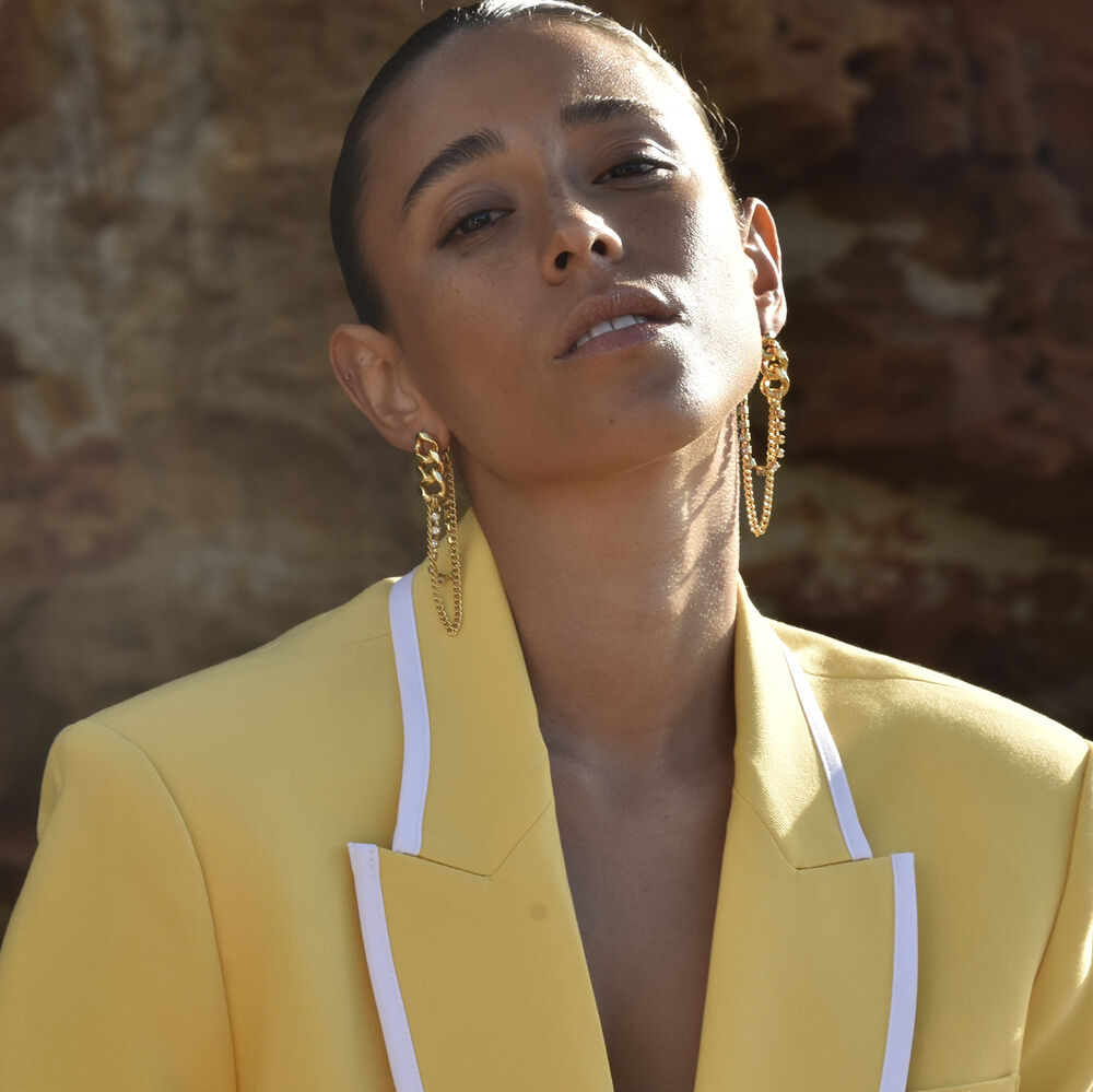 Culturesse Elektra Diamante Chain Drop Earrings
