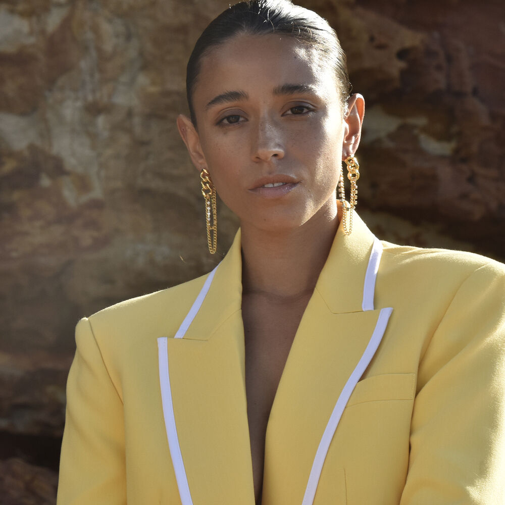 Culturesse Elektra Diamante Chain Drop Earrings