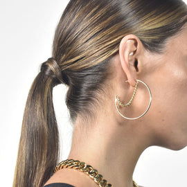 Culturesse Not Your Regular Hoop Earrings (Gold)