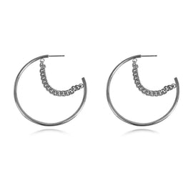 Culturesse Not Your Regular Hoop Earrings (Silver)