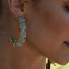 Culturesse Jemila Chalcedony Gemstone Hoop Earrings