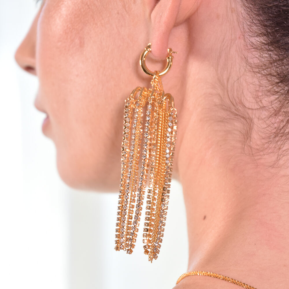 Culturesse Emiliana Luxury Chandelier Catwalk Earrings