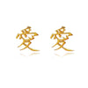 Culturesse Chinese Love Earrings (24K Gold Filled)