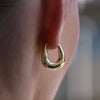 Culturesse Tate Sculptural Huggie Hoop Earrings (Gold)