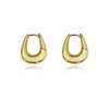 Culturesse Tate Sculptural Huggie Hoop Earrings (Gold)