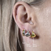 Culturesse Dori Artsy Chic Dainty Bowl Earrings (Gold Vermeil)