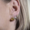 Culturesse Dori Artsy Chic Dainty Bowl Earrings (Gold Vermeil)