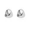 Culturesse Dori Artsy Chic Dainty Bowl Earrings (Silver)
