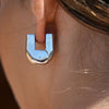 Culturesse Luma Solid U Huggie Earrings (Silver)