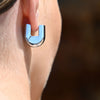 Culturesse Luma Solid U Huggie Earrings (Silver)