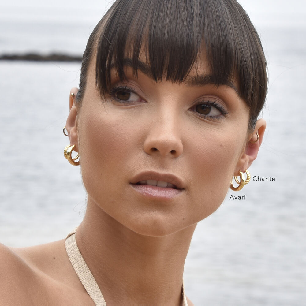 Culturesse Avari Classic Hoop Earrings (Gold Vermeil)