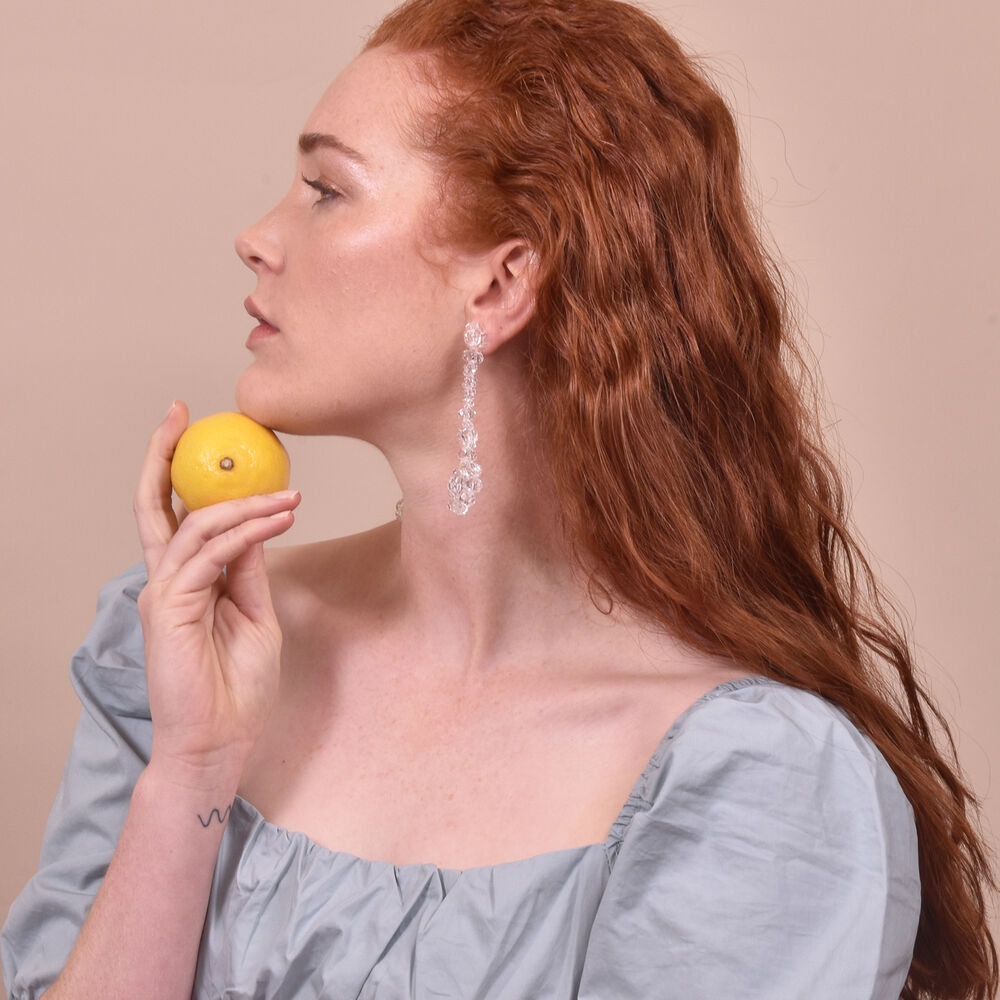 Culturesse Isadora Beaded Floral Drop Earrings