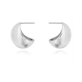 Culturesse La Lumiere Modern Cocoon Earrings (Silver)