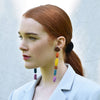 Culturesse Calinn Colourful Wooden Drop Earrings