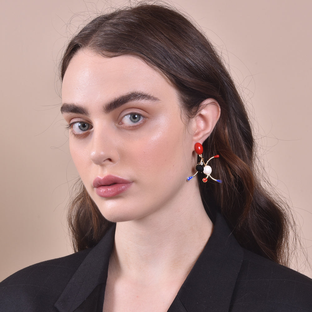 Culturesse Margot Born Unique Artsy Statement Earrings
