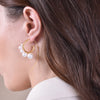 Culturesse Romane 24K Artisan Pearl Flow Earrings