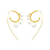 Culturesse Romane 24K Artisan Pearl Flow Earrings