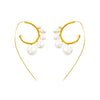 Culturesse Romane 24K Artisan Pearl Flow Earrings