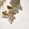 Culturesse Meredith Coral Pearl Drop Earrings