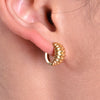 Culturesse Cass Dainty Croissant Huggie Earrings