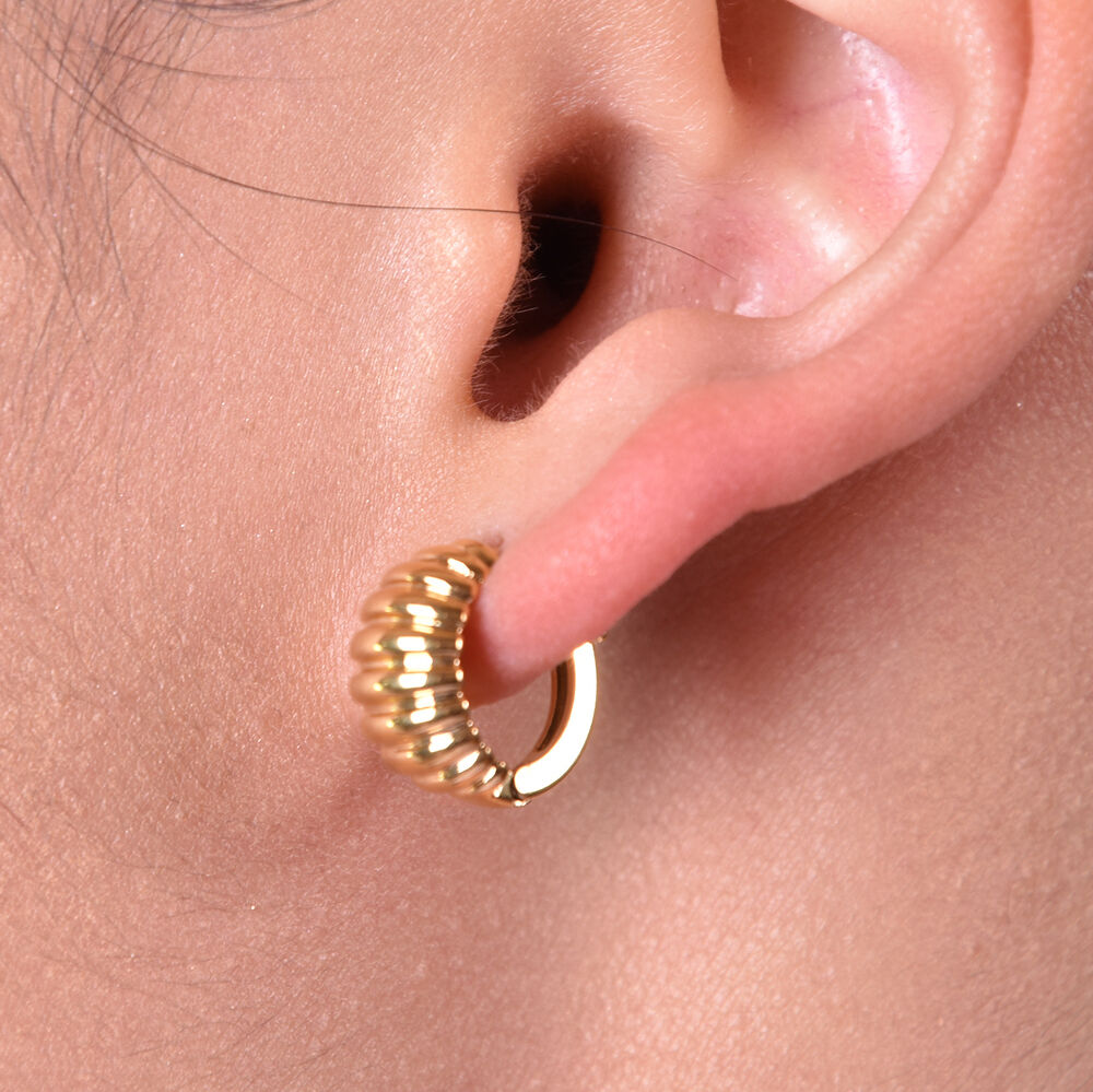 Culturesse Cass Dainty Croissant Huggie Earrings