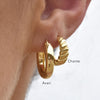 Culturesse Chante Croissant C Hoop Earrings (Gold Vermeil)
