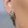 Culturesse Evonne Croissant-Chic Earrings (Silver)