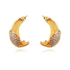 Culturesse Albertine Luxury 24K Diamante Curve Earrings