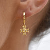 Culturesse Exie Cross Drop Earrings (Gold Vermeil)