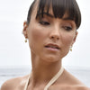 Culturesse Exie Cross Drop Earrings (Gold Vermeil)