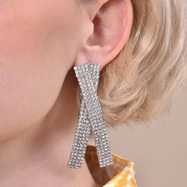 Culturesse Daur Diamante Ribbon Earrings