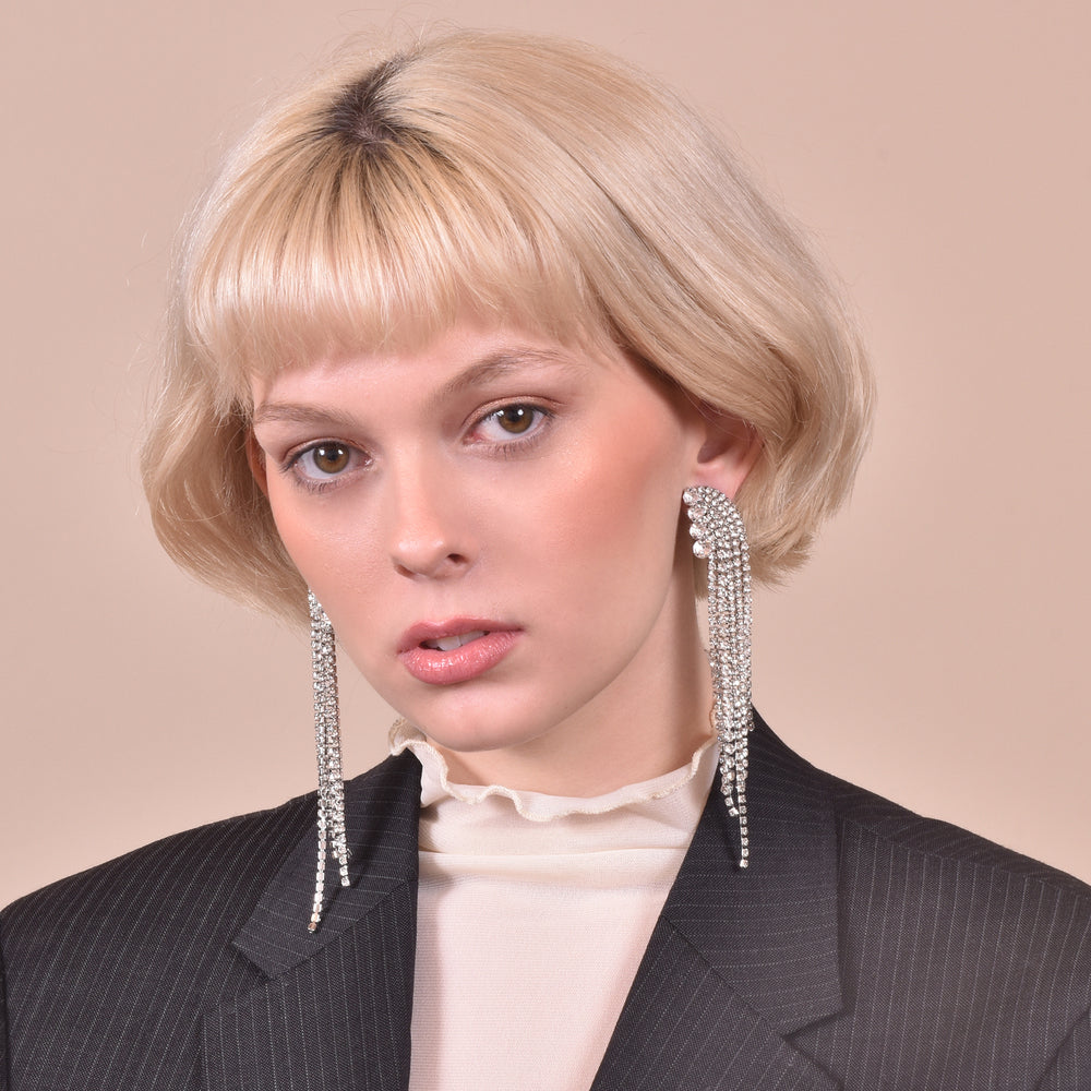 Culturesse Emilio Crystal Diamante Earrings