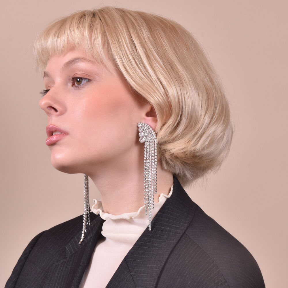 Culturesse Emilio Crystal Diamante Earrings