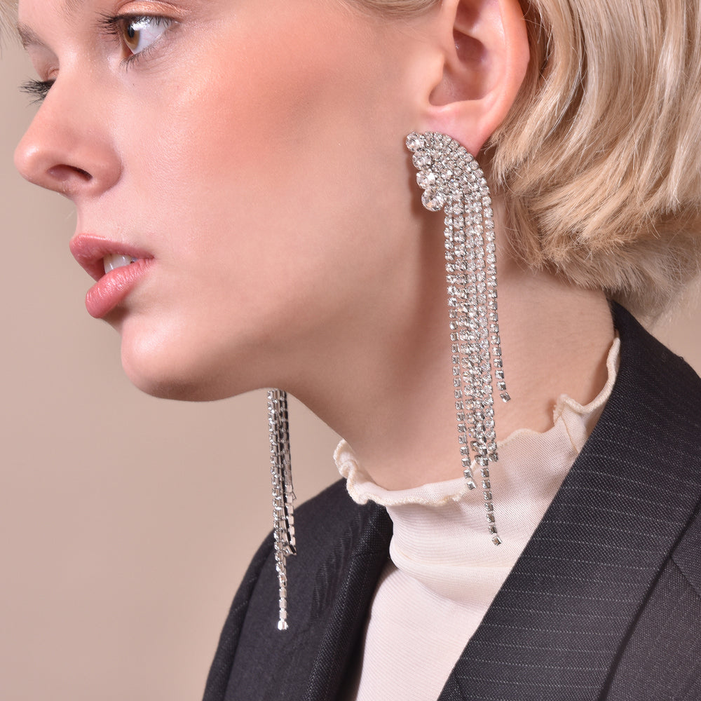 Culturesse Emilio Crystal Diamante Earrings
